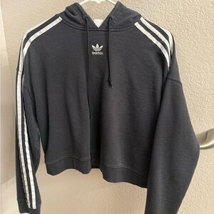 Adidas Originals Black Cropped Hoodie – Size M